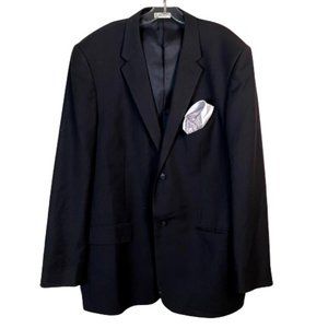 Perry Ellis Coat Blazer Jacket  Two Button 46R Black